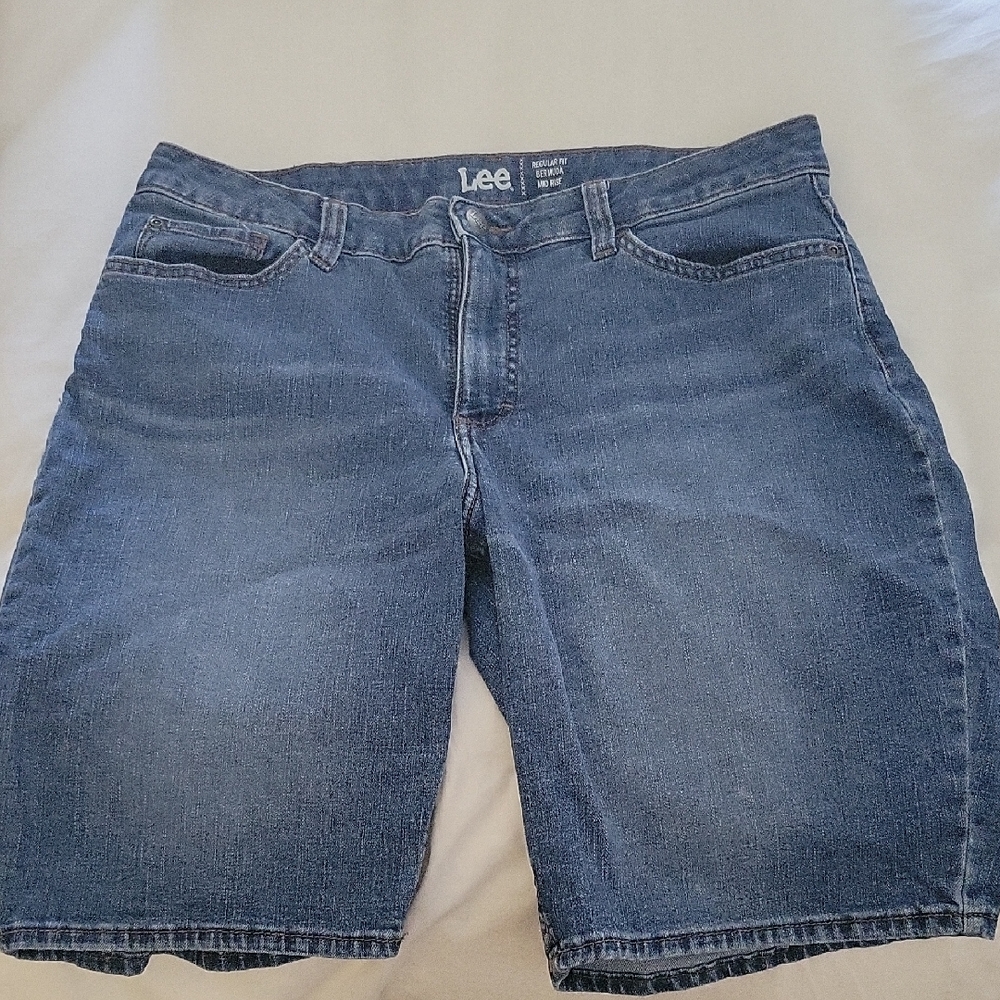 Lee Women's Blue Denim Bermuda Shorts